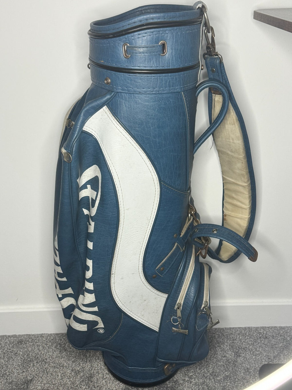 Spalding Cart Bag Blue/White | 4 Pocket | Lightweight Golf Bag