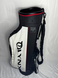 Lynx Cart Bag Black/White/Red w/ Rain Cover | Lightweight Golf Bag