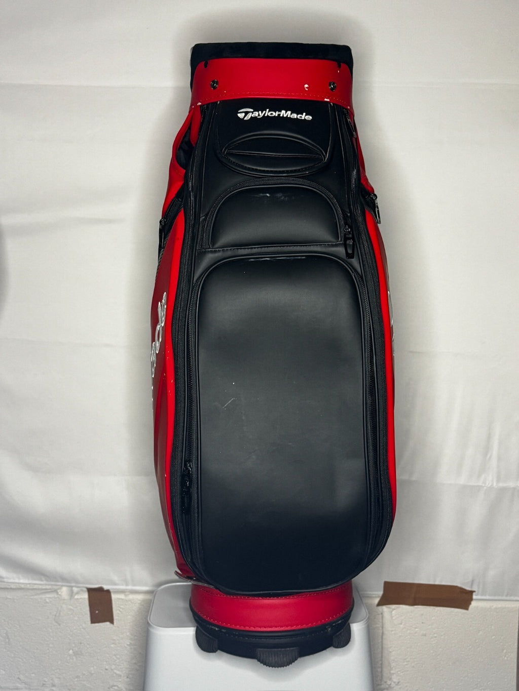 TaylorMade Tour Staff Stealth Cart Bag Red/Black | 6 Way Divider