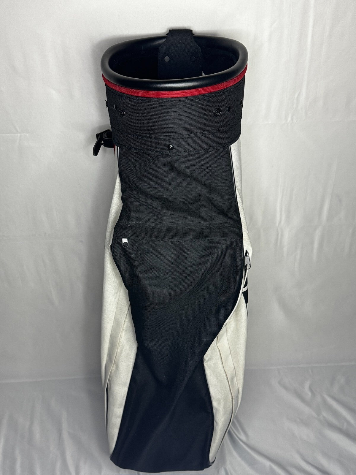 Lynx Cart Bag Black/White/Red w/ Rain Cover | Lightweight Golf Bag
