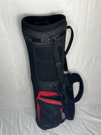 Howson Cart Bag 4-Pocket Black/Red w/ Rain Cover | Golf Bag