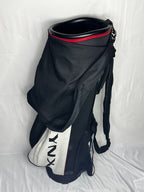 Lynx Cart Bag Black/White/Red w/ Rain Cover | Lightweight Golf Bag