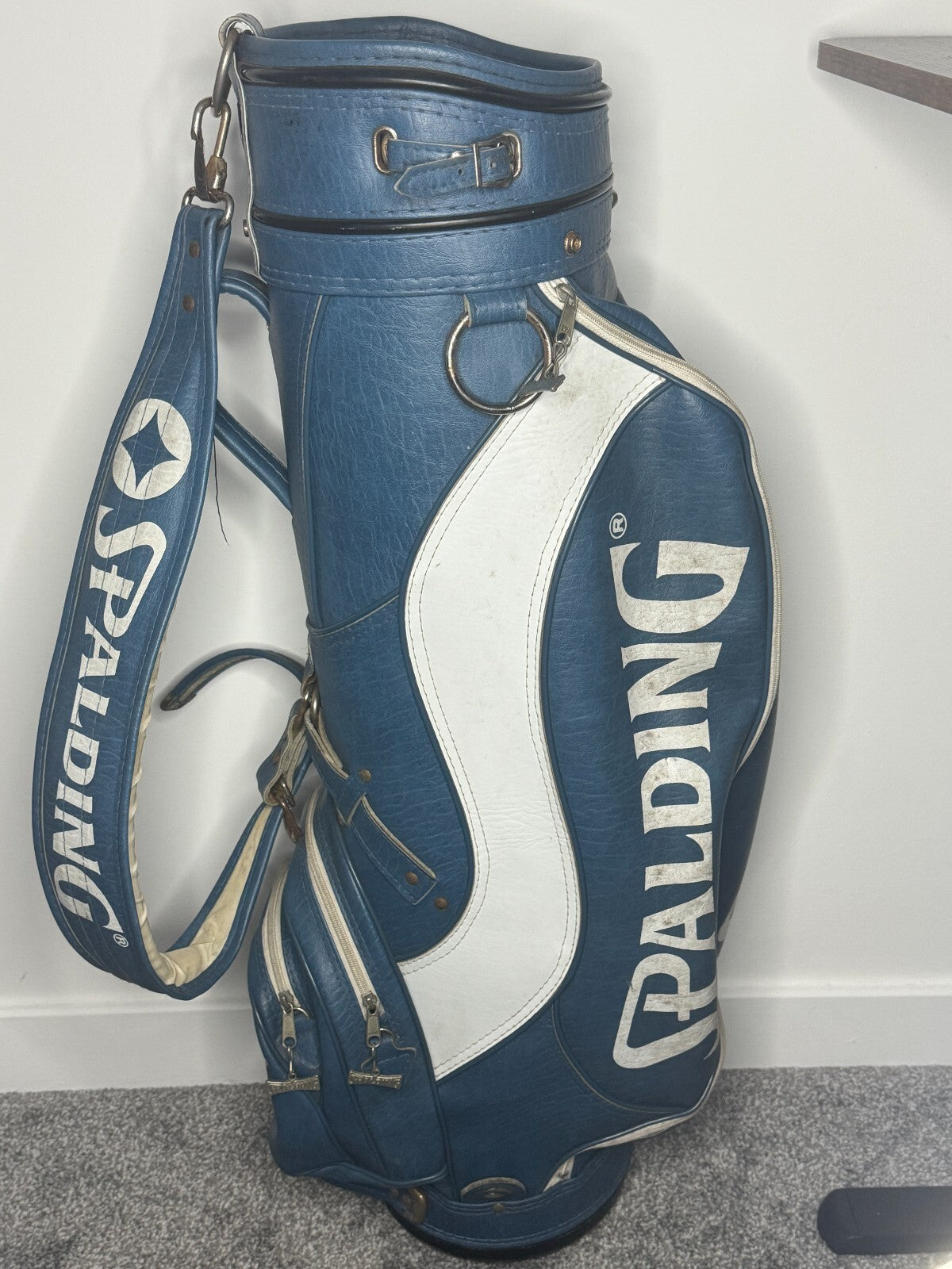 Spalding Cart Bag Blue/White | 4 Pocket | Lightweight Golf Bag