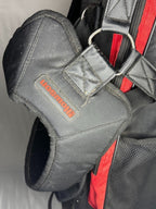 Howson Cart Bag 4-Pocket Black/Red w/ Rain Cover | Golf Bag