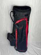 Howson Cart Bag 4-Pocket Black/Red w/ Rain Cover | Golf Bag