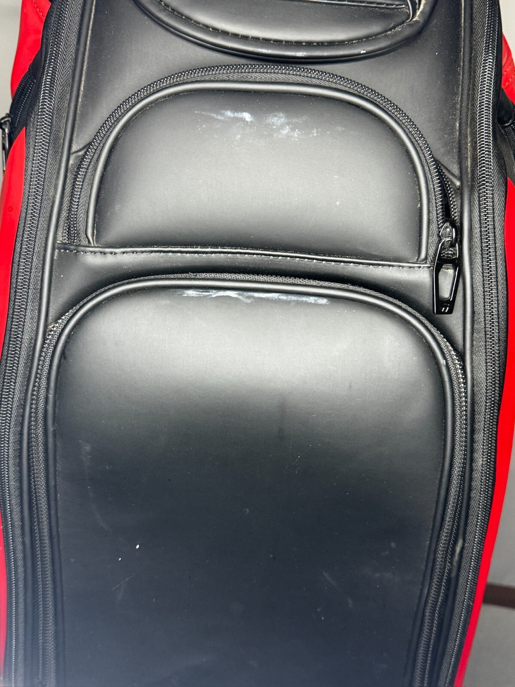 TaylorMade Tour Staff Stealth Cart Bag Red/Black | 6 Way Divider