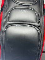 TaylorMade Tour Staff Stealth Cart Bag Red/Black | 6 Way Divider