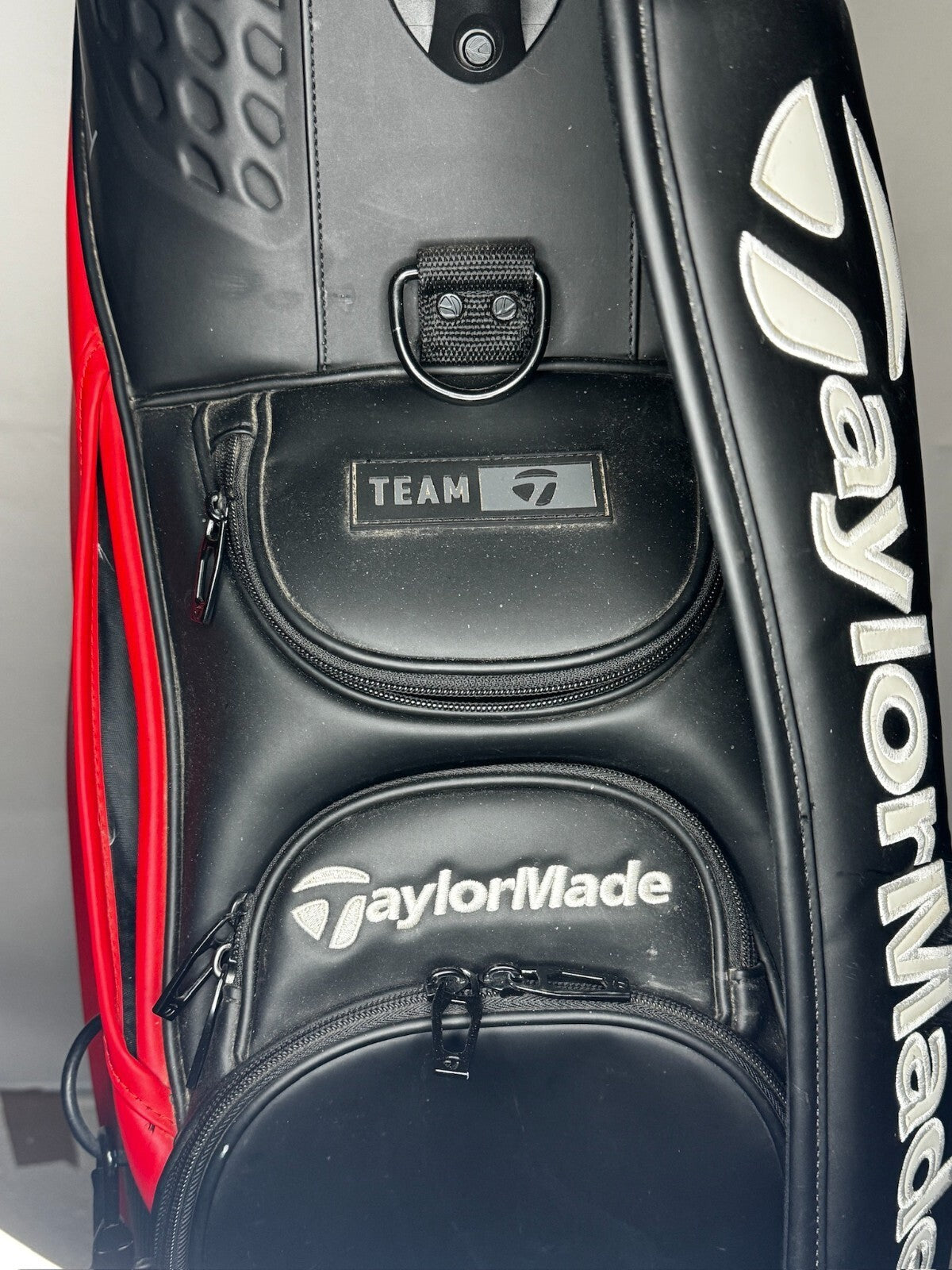 TaylorMade Tour Staff Stealth Cart Bag Red/Black | 6 Way Divider