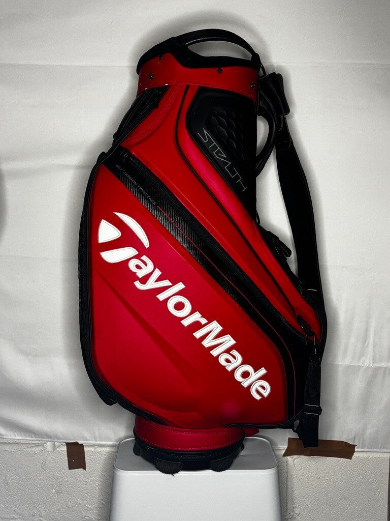 TaylorMade Tour Staff Stealth Cart Bag Red/Black | 6 Way Divider