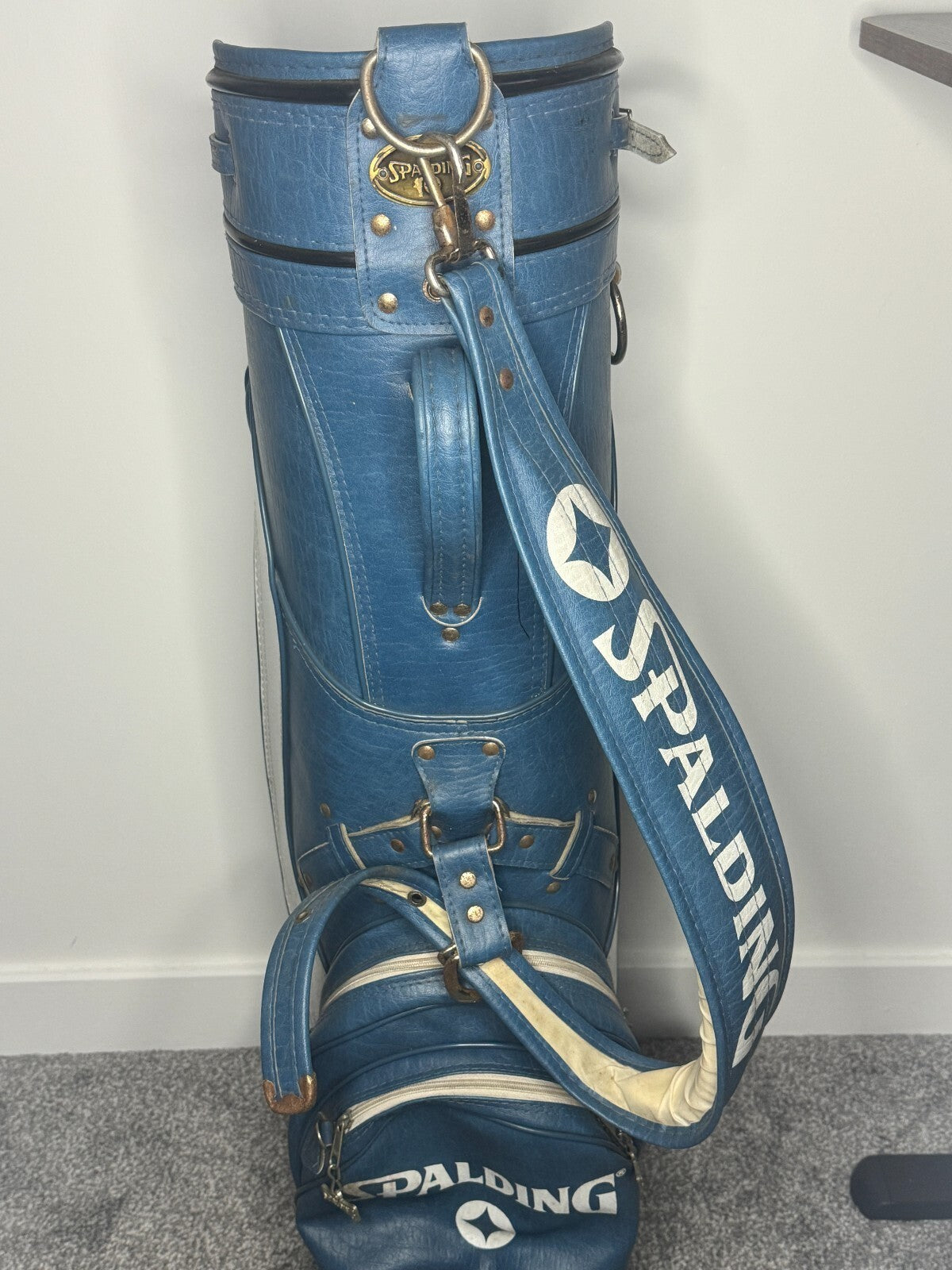 Spalding Cart Bag Blue/White | 4 Pocket | Lightweight Golf Bag