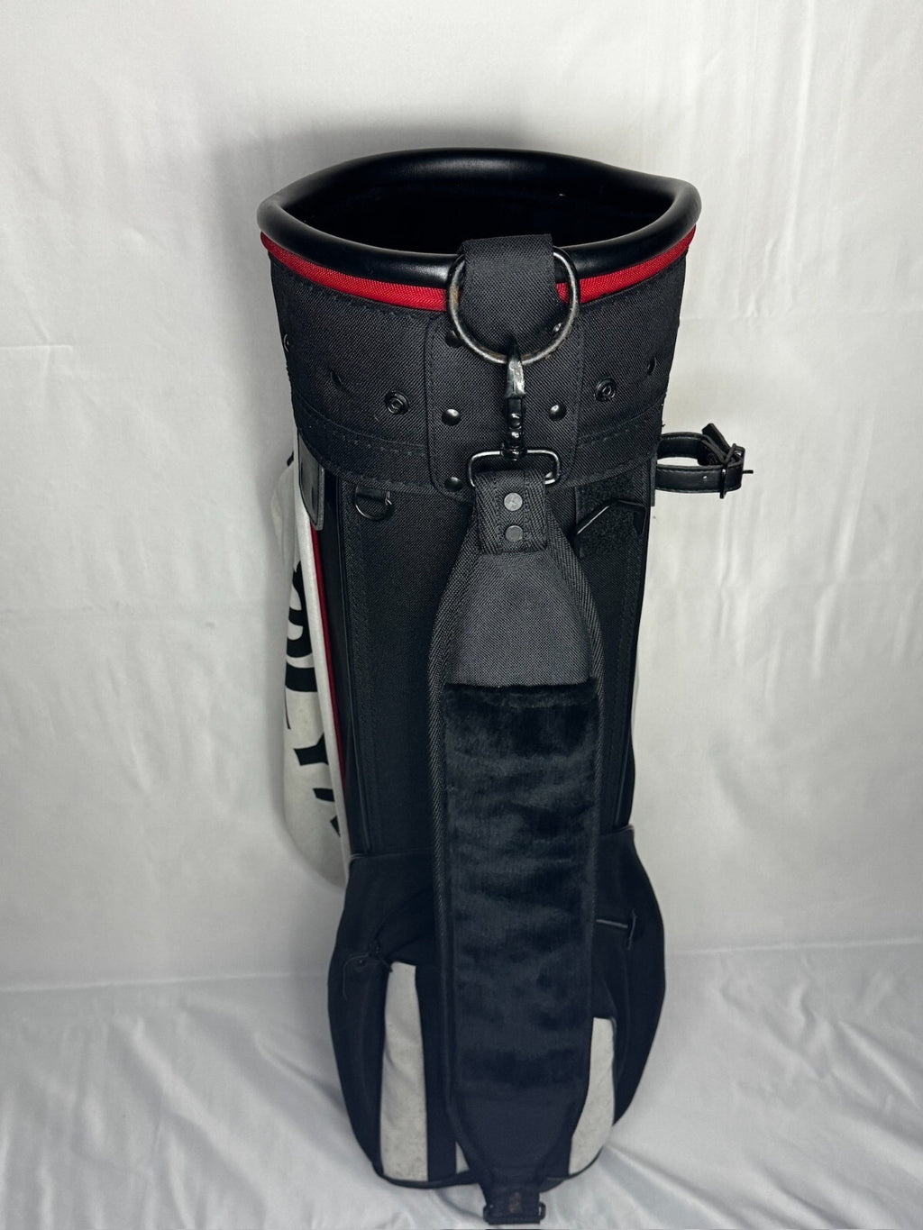 Lynx Cart Bag Black/White/Red w/ Rain Cover | Lightweight Golf Bag