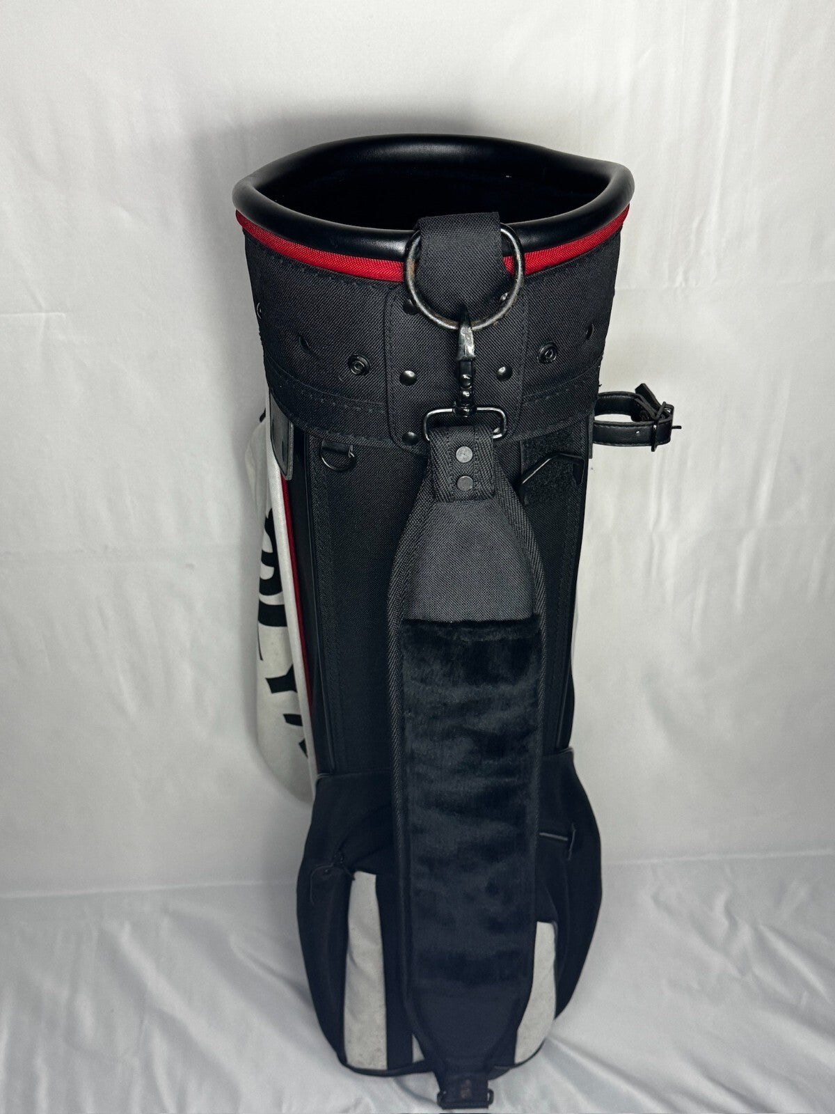 Lynx Cart Bag Black/White/Red w/ Rain Cover | Lightweight Golf Bag