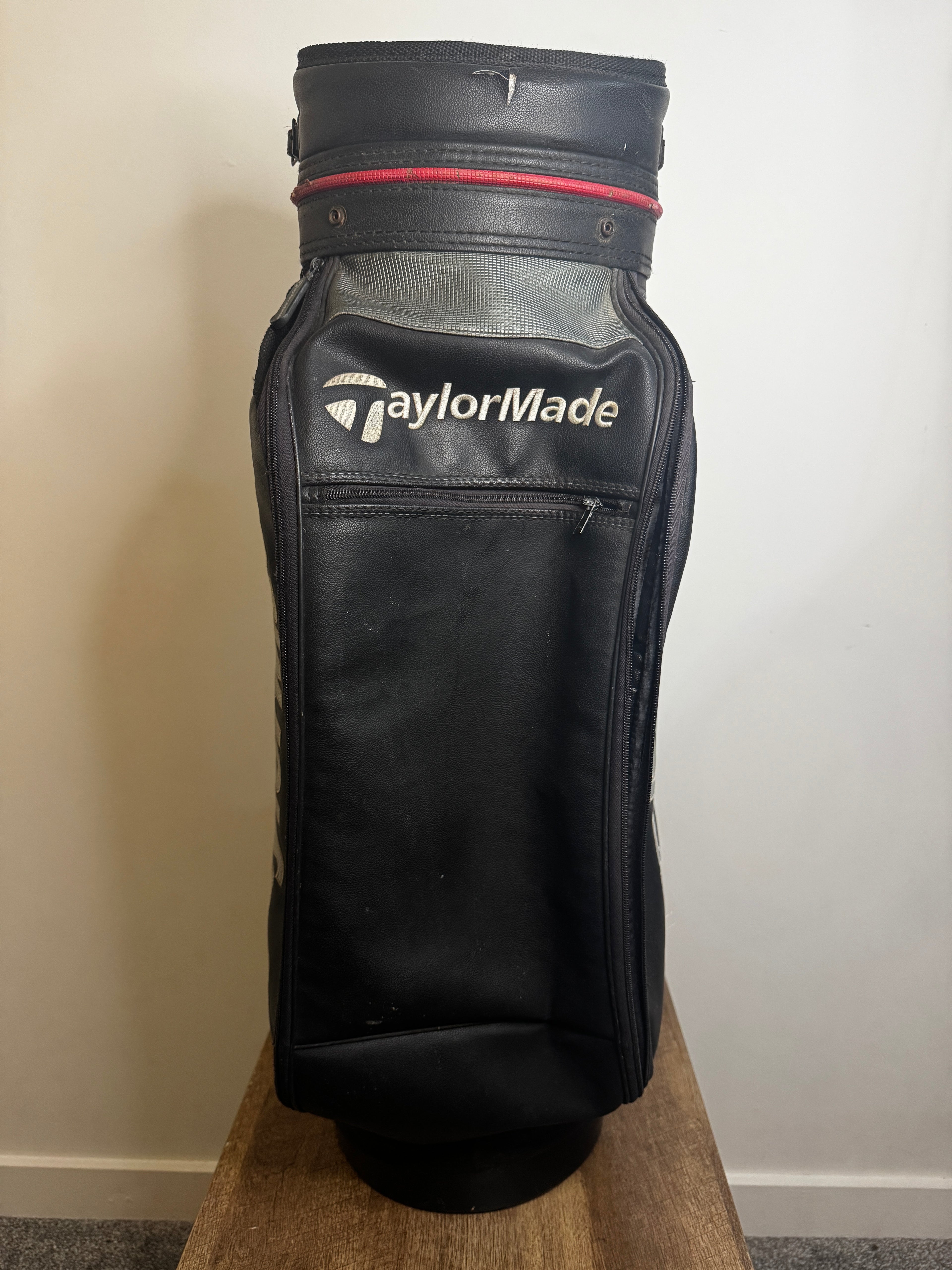 TaylorMade Leather Tour Cart Bag | 6-Way Divider | Adjustable to 3-Way | Good Condition