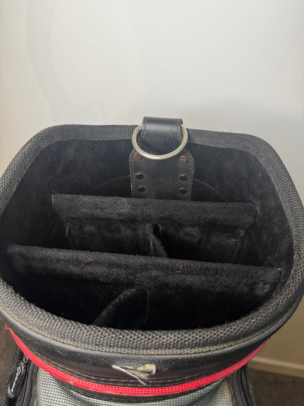 TaylorMade Leather Tour Cart Bag | 6-Way Divider | Adjustable to 3-Way | Good Condition