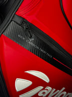 TaylorMade Tour Staff Stealth Cart Bag | Red & Black | With Rain Cover | Very Good Condition